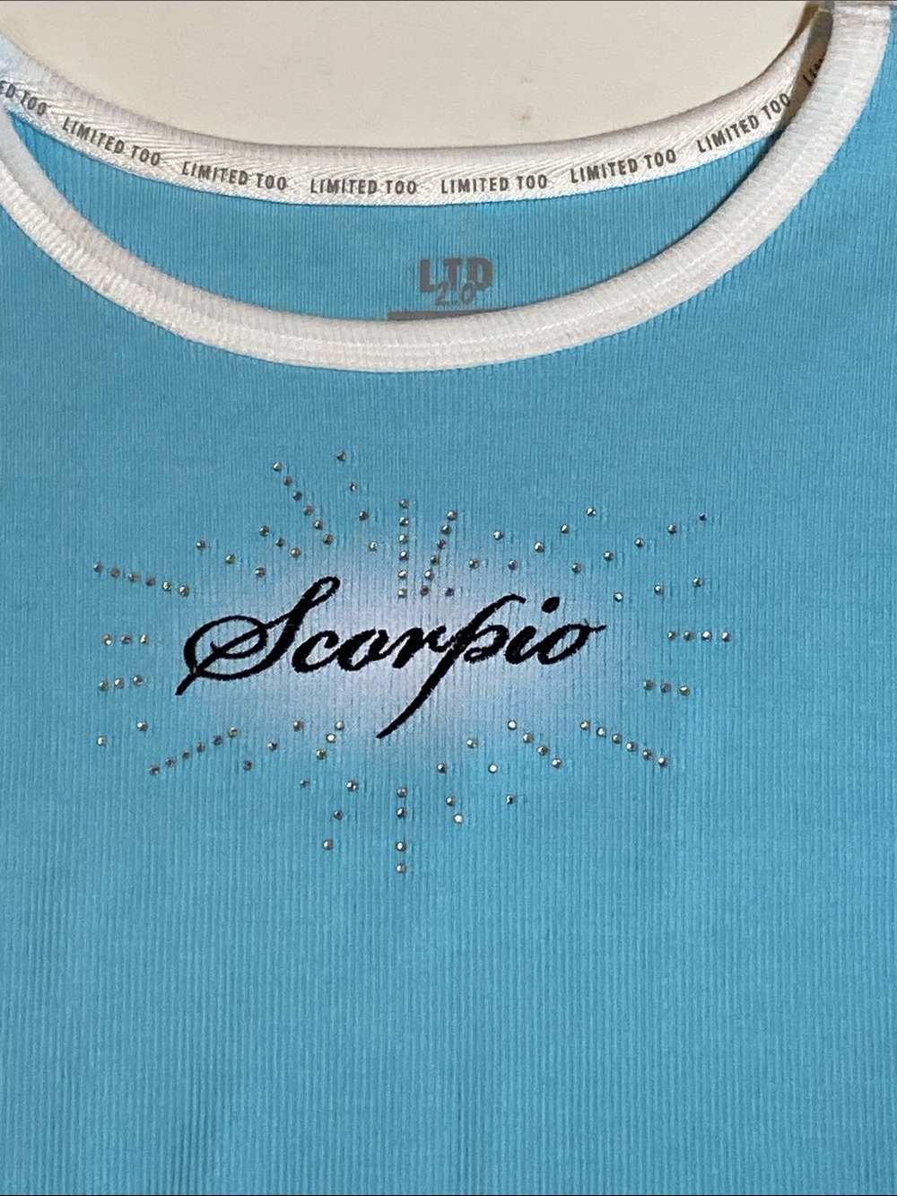 Limited Too Medium Scorpio Zodiac Sign Blue Blue Tee Short Sleeve Shirt New D27e - Picture 2 of 14